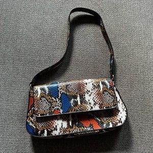 statement snakeskin shoulder bag